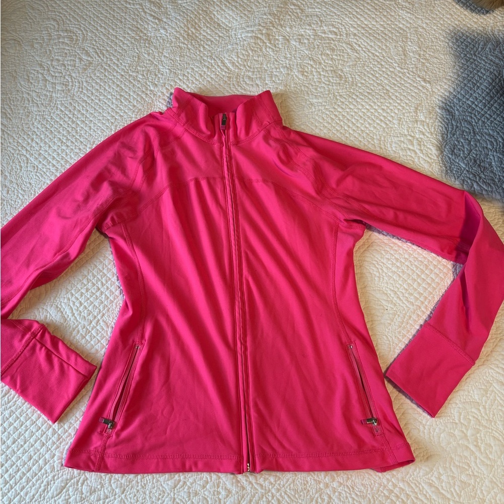 Women's Vibrant Pink Running Zip up